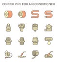 Air conditioner installation icon Royalty Free Stock Photo