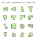 Air conditioner installation icon Royalty Free Stock Photo