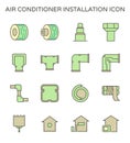 Air conditioner installation icon Royalty Free Stock Photo