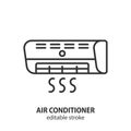 Air conditioner line icon. Vector sign. Editable stroke