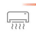 Air conditioner line vector icon