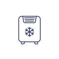 air conditioner, mobile ac line icon on white