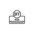 Air conditioner off mode line icon Royalty Free Stock Photo