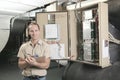 Air Conditioner Repair Man at work Royalty Free Stock Photo