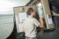 Air Conditioner Repair Man at work Royalty Free Stock Photo