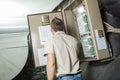 Air Conditioner Repair Man at work Royalty Free Stock Photo