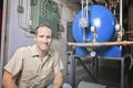 Air Conditioner Repair Man at work Royalty Free Stock Photo