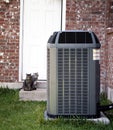 Air conditioner and two cats Royalty Free Stock Photo