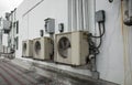 Air conditioners condenser units Royalty Free Stock Photo