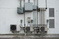 Air conditioners condenser units Royalty Free Stock Photo