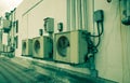 Air conditioners condenser units Royalty Free Stock Photo