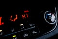 Air conditioning button inside a car. Climate control AC unit in the new car. Modern car interior details. Royalty Free Stock Photo