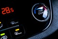 Air conditioning button inside a car. Climate control AC unit in the new car. Modern car interior details. Royalty Free Stock Photo