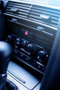 Air conditioning inside a car. Climate control AC unit in the new car. Royalty Free Stock Photo