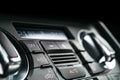 Air conditioning button inside a car. Climate control AC unit in the new car. Modern car interior details. Car detailing Royalty Free Stock Photo