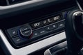 Air conditioning button inside a car. Climate control unit in the new car Royalty Free Stock Photo