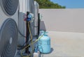 Air conditioning check service leak detection add refrigerant