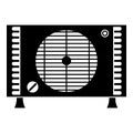 Air conditioning compressor icon, simple style Royalty Free Stock Photo