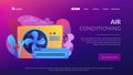 Air conditioning concept landing page.