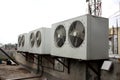 Air Conditioning Condensors Royalty Free Stock Photo