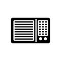 Black solid icon for Air Conditioning, warmth and acclimatization Royalty Free Stock Photo