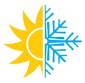 Air conditioning icon - summer winter