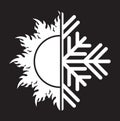 Air conditioning icon - summer winter Royalty Free Stock Photo