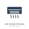 air conditioning icon in trendy design style. air conditioning icon isolated on white background. air conditioning vector icon