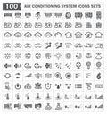 100 air conditioning icons
