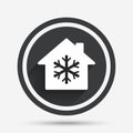 Air conditioning indoors icon. Snowflake sign.