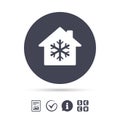 Air conditioning indoors icon. Snowflake sign.