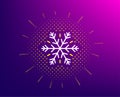 Air conditioning line icon. Snowflake sign. Hotel service. Vector