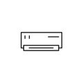 air, conditioning line illustration icon on white background