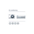 Air conditioning linear logo and icon