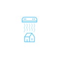 Air conditioning linear logo and icon