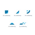 Air conditioning linear logo and icon