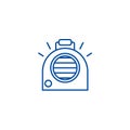 Air conditioning, portable heater line icon concept. Air conditioning, portable heater flat vector symbol, sign, outline Royalty Free Stock Photo