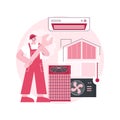Air conditioning and refrigeration services abstract concept vector illustration.