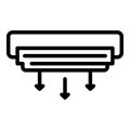 Air conditioning unit icon, outline style Royalty Free Stock Photo
