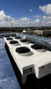 air conditioning unit on roof Royalty Free Stock Photo