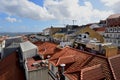 Air conditioning units on the rooftops of Lisbon Royalty Free Stock Photo