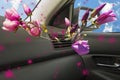 Air conductors car magnolia flower aroma Royalty Free Stock Photo