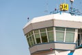 Air control tower in the airport morning light. Royalty Free Stock Photo