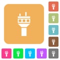 Air control tower rounded square flat icons