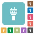 Air control tower rounded square flat icons