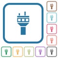 Air control tower simple icons