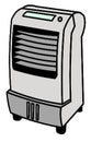 Air Cooler doodly color asset .