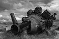 B-29 superfortress crash. Propeller engine Royalty Free Stock Photo
