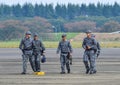 Air crew of Japan Air Self Defense Force JASDF Royalty Free Stock Photo