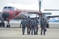 Air crew of Japan Air Self Defense Force JASDF Royalty Free Stock Photo